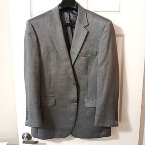 JoS A. BANK Signature Collection Silk/Camel Hair Jacket 44R Gray NWOT